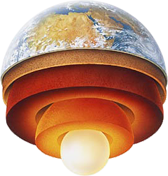 a cross section of the earth's core showing geothermal energy